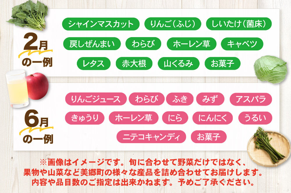 季節の産直詰め合わせ 野菜 山菜 果物 フルーツ お菓子 など [産直 野菜 詰め合わせ 山菜 果物 お菓子 おまかせ お任せ]