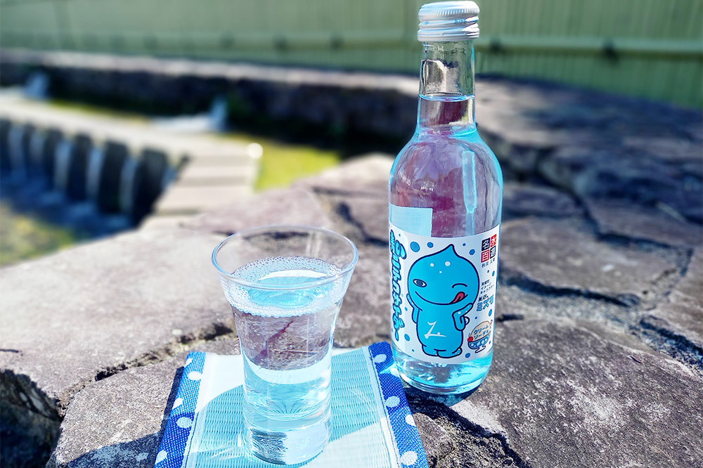 「美郷のミズモ」の青いニテコサイダー（クリームソーダ味） 300ml×12本セット 秋田県美郷町