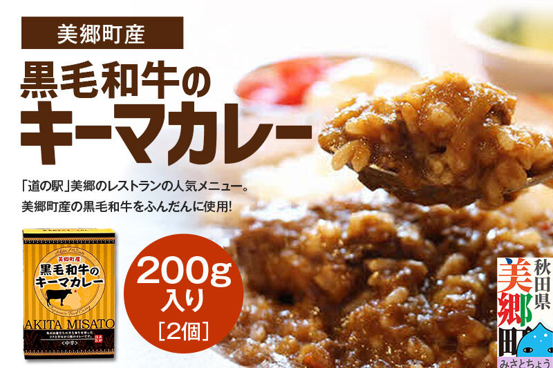 美郷町産黒毛和牛のキーマカレー2個入 あきた美郷づくり [カレー キーマカレー レトルト 2個 秋田 詰め合わせ]
