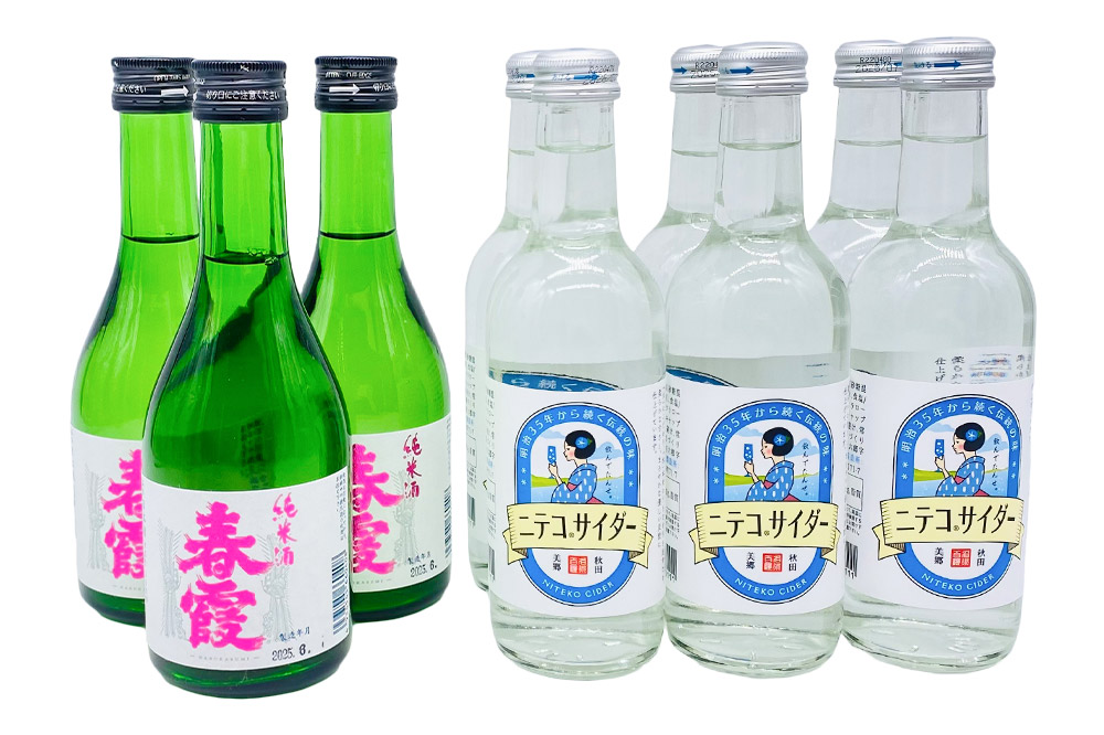 炭酸飲料 日本酒 ニテコサイダー6本と春霞純米酒3本のセット