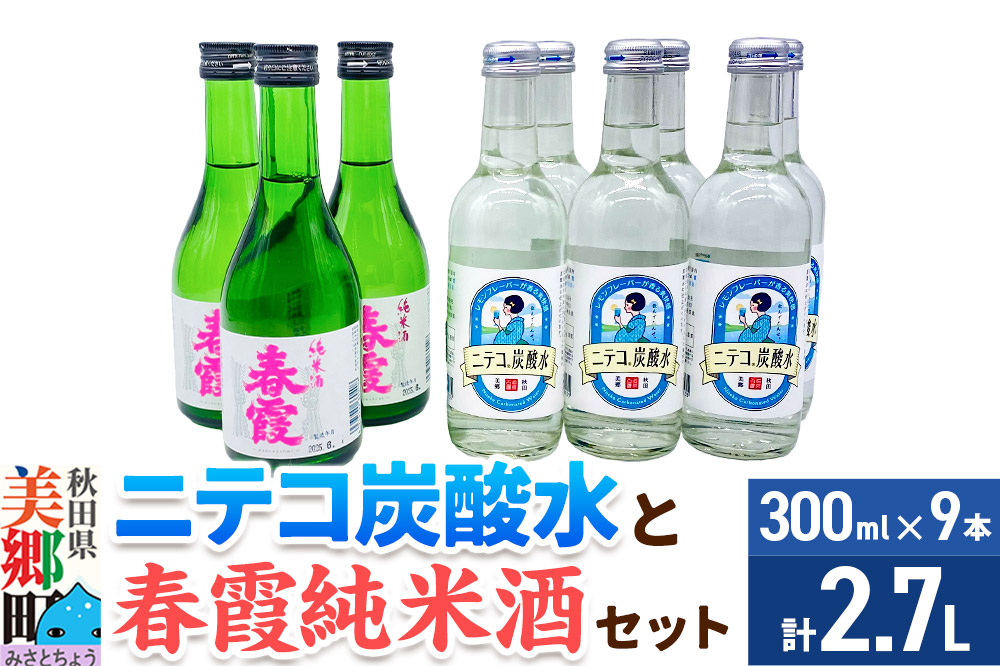 炭酸飲料 日本酒 ニテコ炭酸水6本と春霞純米酒3本のセット