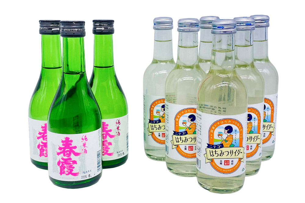 炭酸飲料 日本酒 はちみつサイダー6本と春霞純米酒3本のセット