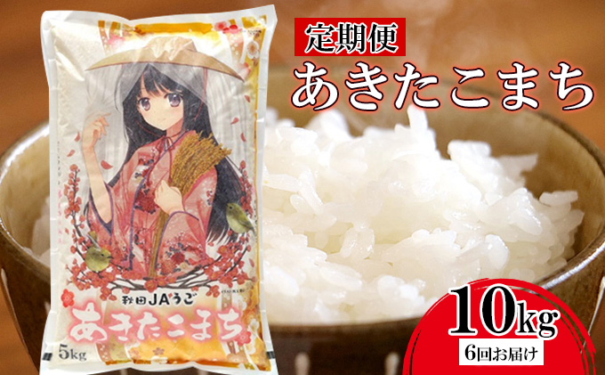 【令和6年度産　先行予約】美少女イラストあきたこまち定期便10kg（5kg×2袋）×6回