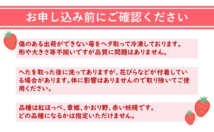 冷凍いちご 2kg（500g×4）国産 イチゴ ジャム スムージー お菓子づくり