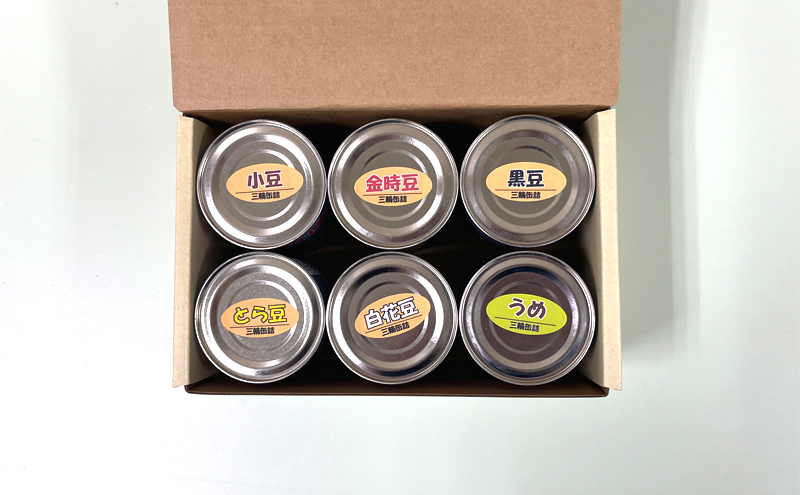 秋田特産 伝統製法 煮豆と梅の甘露煮6缶セット