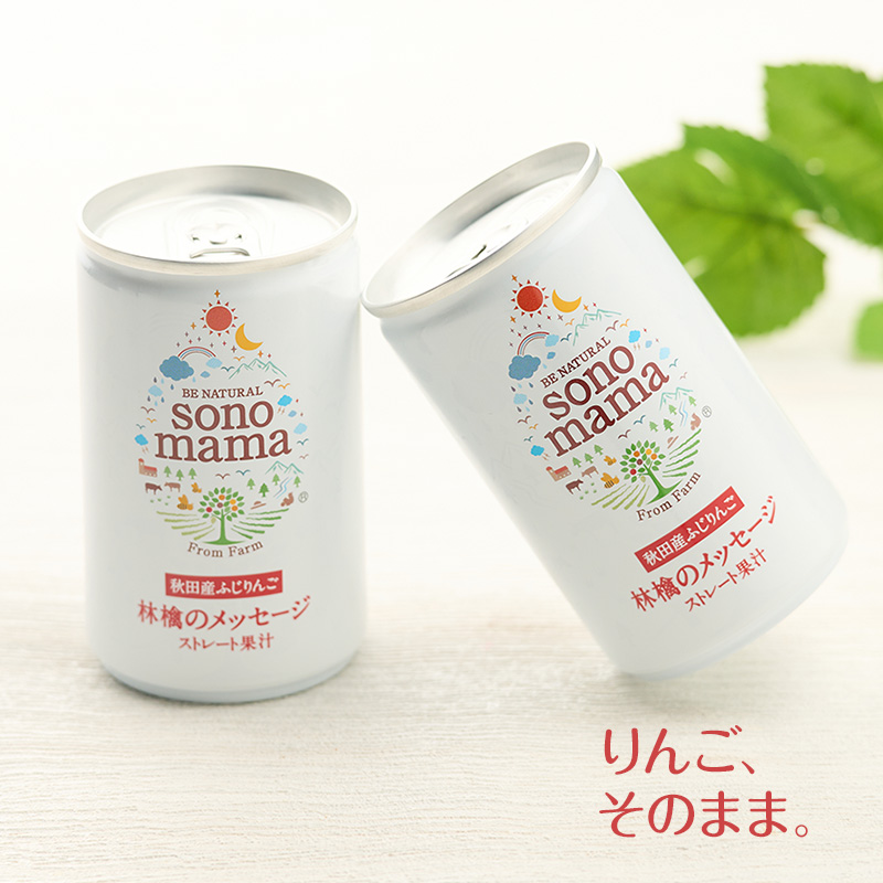 《 定期便 3ヵ月 》りんごジュース「sonomama」（160g×20本）りんご リンゴ ジュース リンゴジュース 飲料
