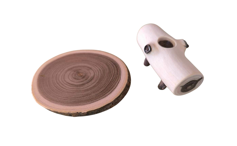 木製 エンジュのやすらぎアロマウッド 台座付き（無塗装） 森の香り木［長者森工房］秋田県 羽後町【アロマ ディフューザー リビング インテリア 天然木 無地 雑貨 おしゃれ 和風 縁起物】