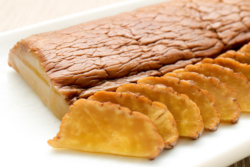 仙人の郷 東成瀬村のいぶり大根１本物ハーフカット（黄色）×４袋セット [6000円Bセット] ゆうパケット