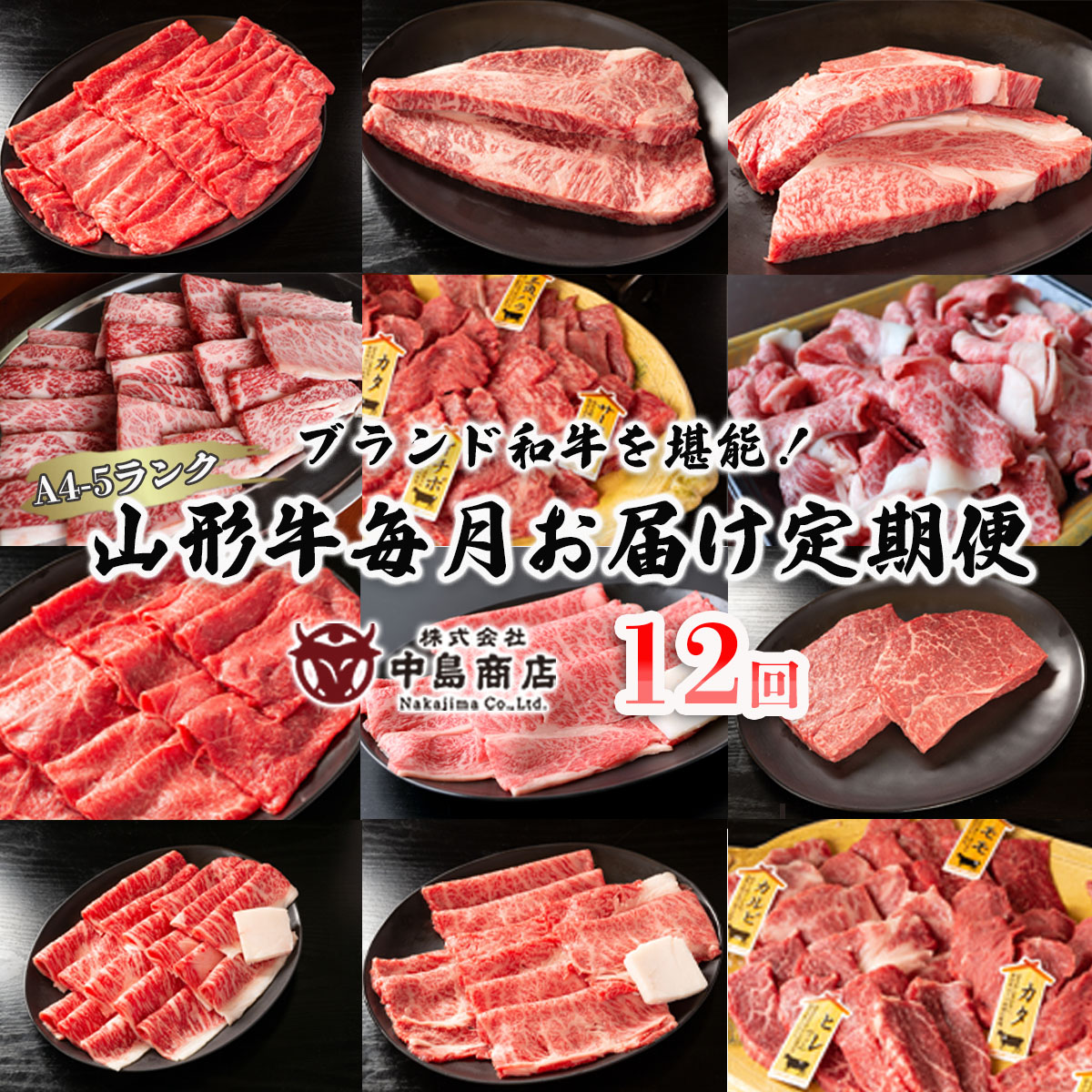 【定期便12回】ブランド和牛を堪能！！山形牛毎月お届け定期便 FY20-776