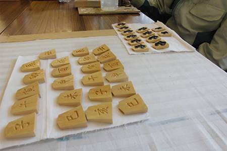 名入れ将棋駒ストラップ5個(お好きな文字を名入れ)【障がい者支援】 FZ19-448