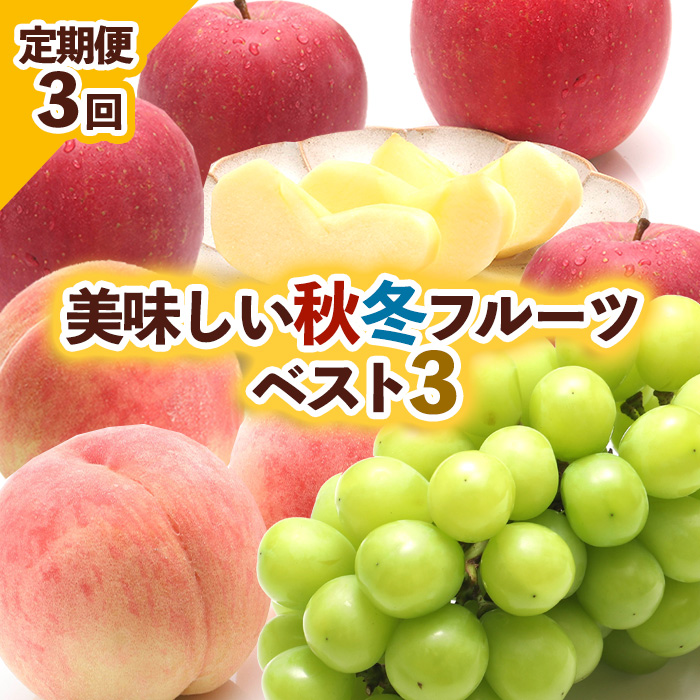 【定期便3回】美味しい秋冬フルーツベスト３ 【令和8年産先行予約】FU23-960