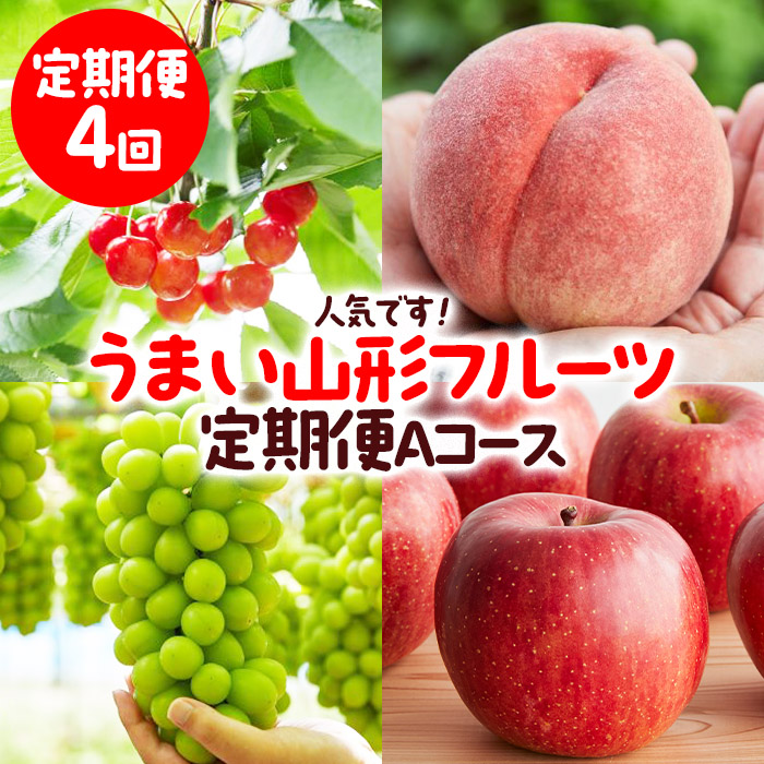 【定期便4回】人気です！うまい山形フルーツ定期便 Aコース 【令和8年産先行予約】FS23-851