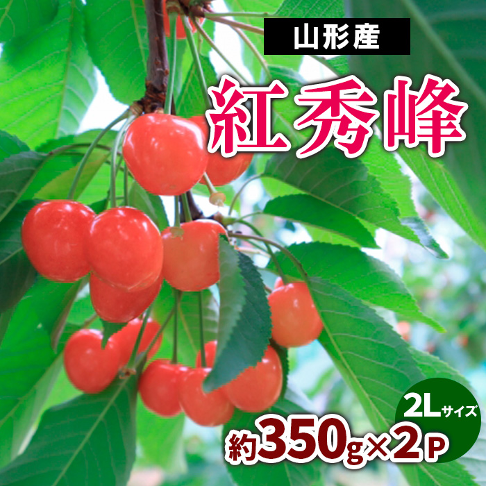 山形産 さくらんぼ 紅秀峰 約700g(約350g×2P) 2Lサイズ 【令和7年産先行予約】FS23-723