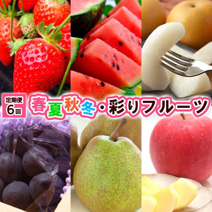 【定期便6回】春夏秋冬・彩りフルーツ 【令和8年産先行予約】FU23-796