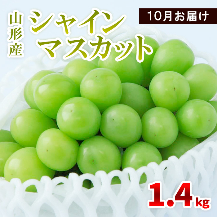 山形産 シャインマスカット 1.4kg(2～4房) 10月お届け 【令和7年産先行予約】FS23-856