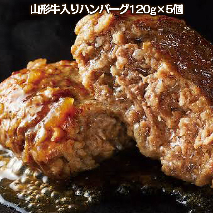 やたら売れてる焼肉屋の山形牛入りハンバーグ(120g×5)と万能熟成生醤油ダレ(1本)セット FZ25-942