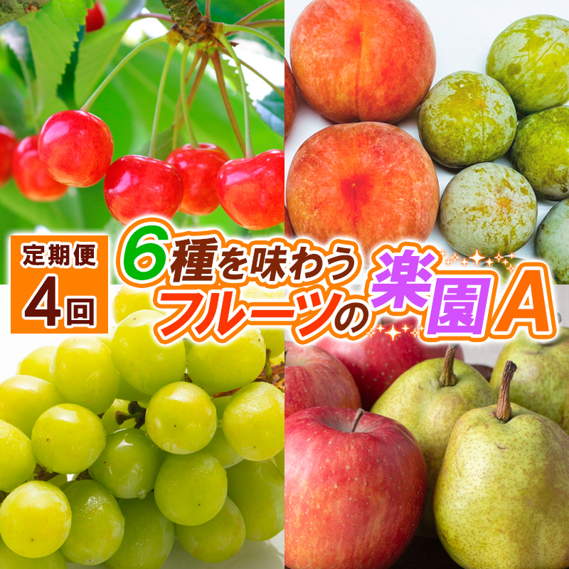 【定期便4回】６種を味わうフルーツの楽園Ａ【令和8年産先行予約】FS25-623