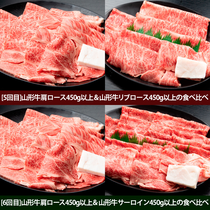 【定期便6回】山形牛すき焼き4～5人前定期便　山形牛専門店だからご提供可能なんです！ FY20-788