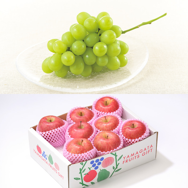 【定期便4回】☆フルーツ王国山形☆佐藤錦・白桃・シャインマスカット・りんご 【令和8年産先行予約】FS25-674