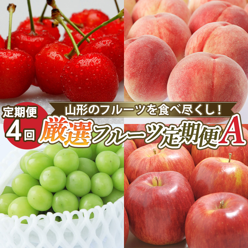 【定期便4回】山形のフルーツを食べ尽くし！厳選フルーツ定期便A 【令和7年産先行予約】FS24-798