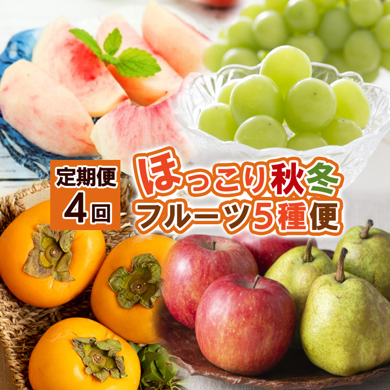 【定期便4回】ほっこり秋冬フルーツ５種便【令和8年産先行予約】FS24-810