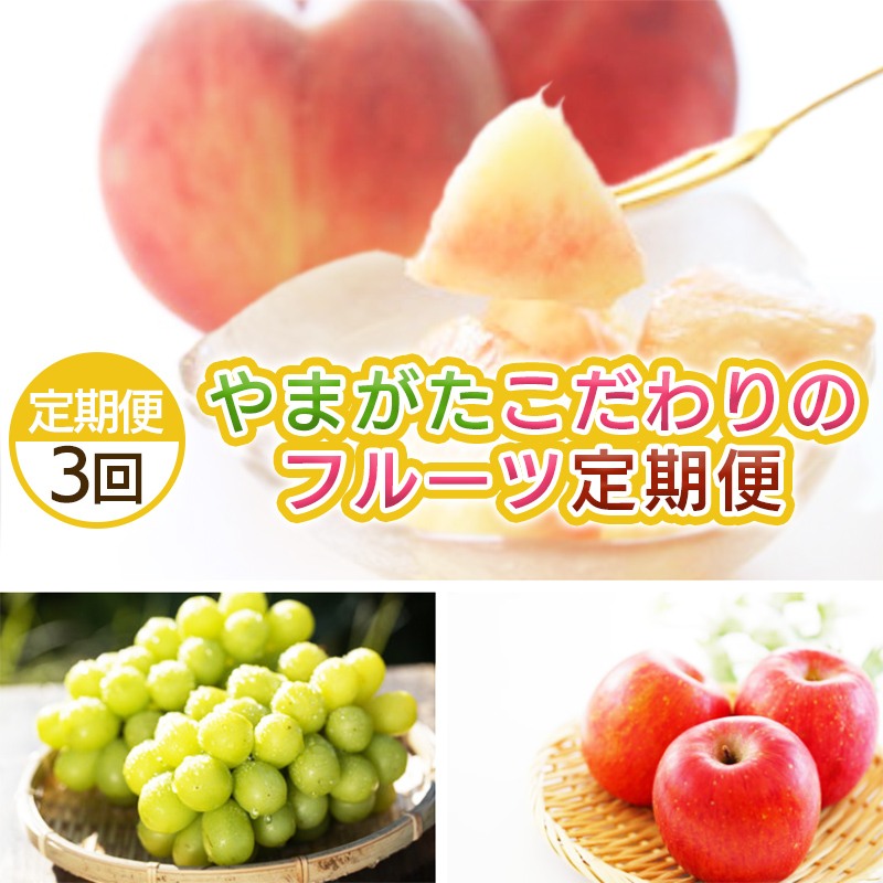 【定期便3回】やまがた こだわりのフルーツ定期便 【令和8年産先行予約】FS25-696