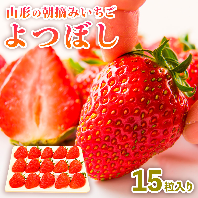 山形の朝摘みいちご よつぼし (15粒入り) FY25-029