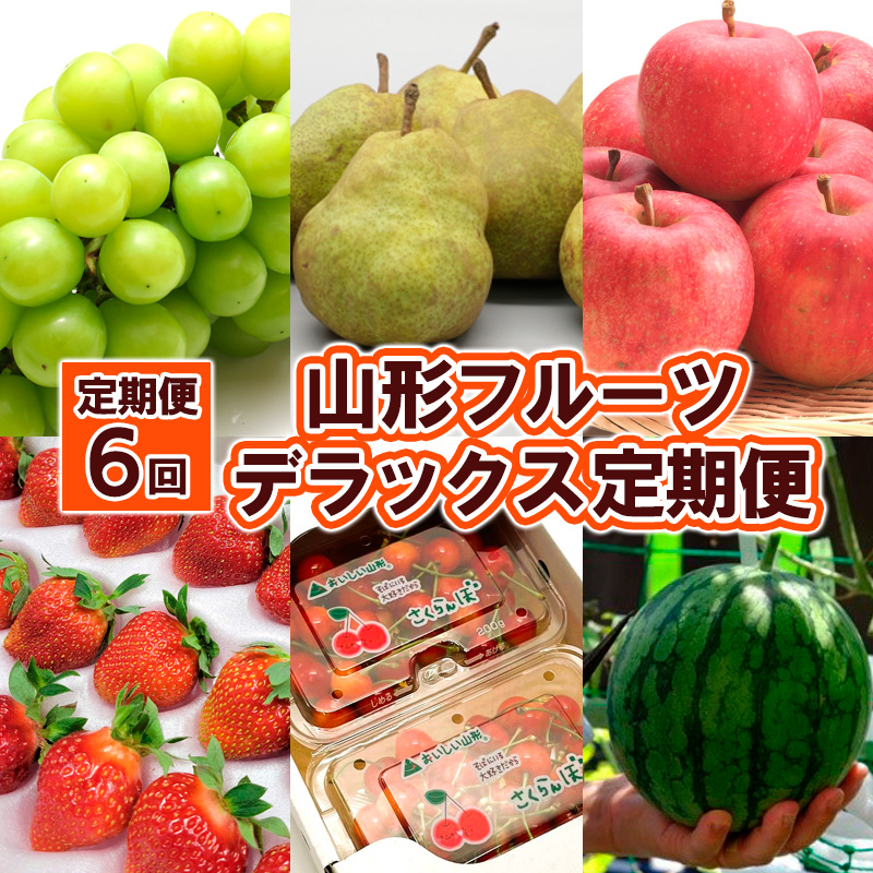 【定期便6回】山形フルーツ デラックス定期便 FZ25-825