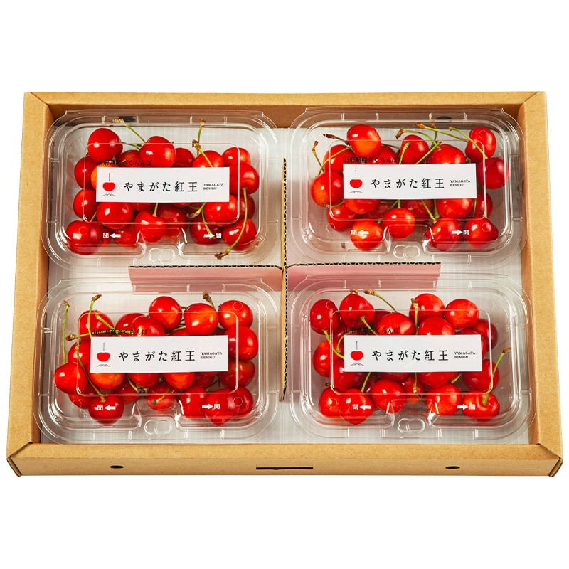 山形市産 さくらんぼ(やまがた紅王)2L 800g(200g×4) 【令和8年産先行予約】FS25-026