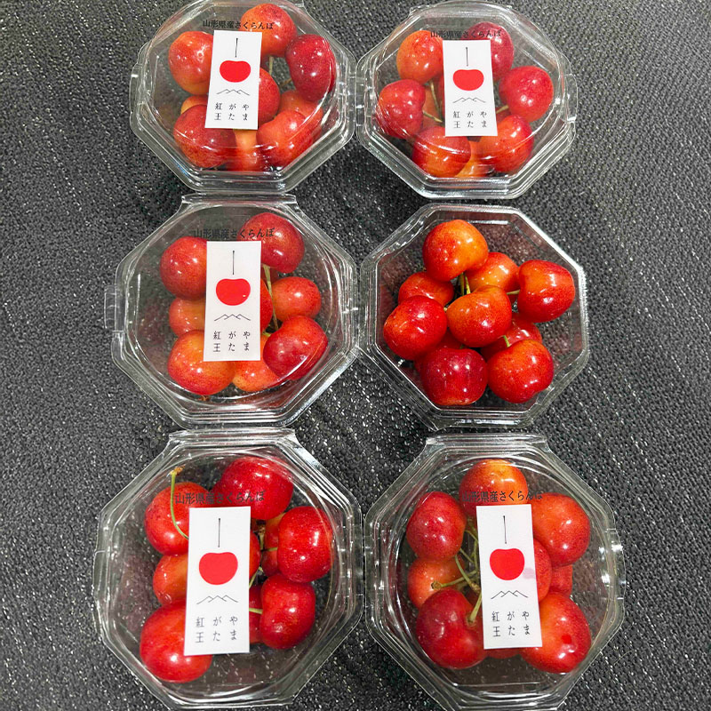 大粒のさくらんぼ「やまがた紅王」3Lサイズ 600g (100×６パック入り) 【令和8年産先行予約】FS25-032