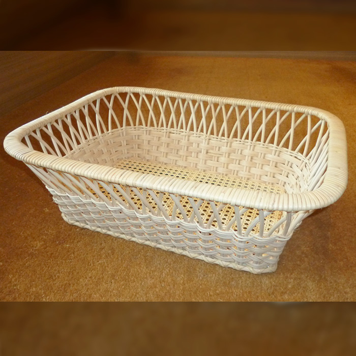 籐脱衣かご角型 (ナチュラル 無塗装) FZ25-984