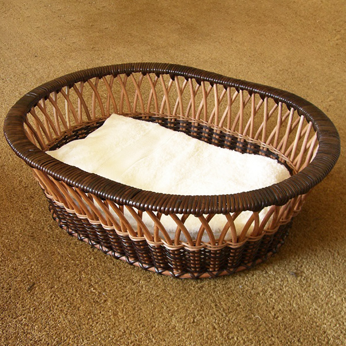 籐脱衣かご楕円 (ブラウン) FZ25-982