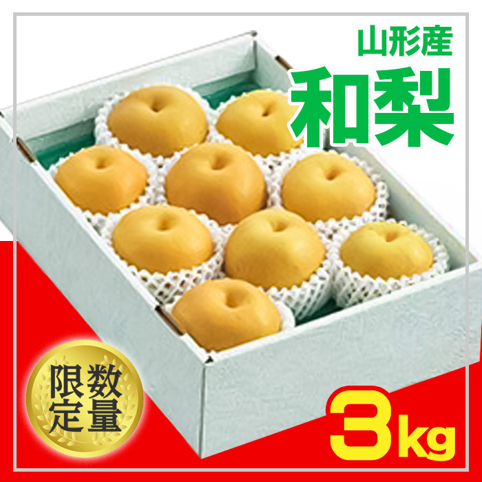 ★フルーツ王国山形★和梨 秀品3kg【令和8年産先行予約】FU20-063