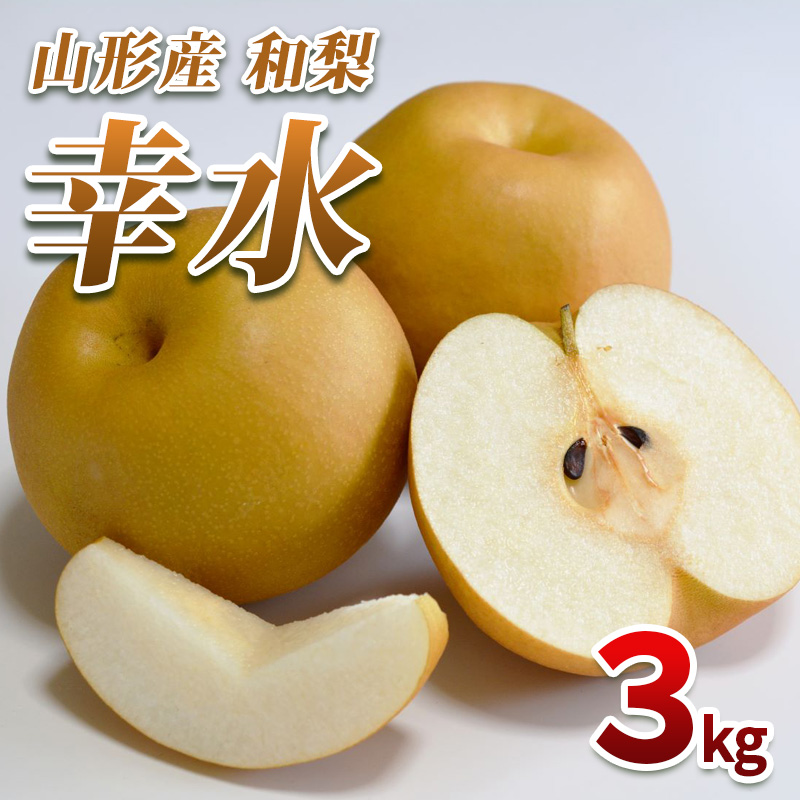 山形産 和梨(幸水)3kg(6～9玉)【令和8年産先行予約】FS25-079