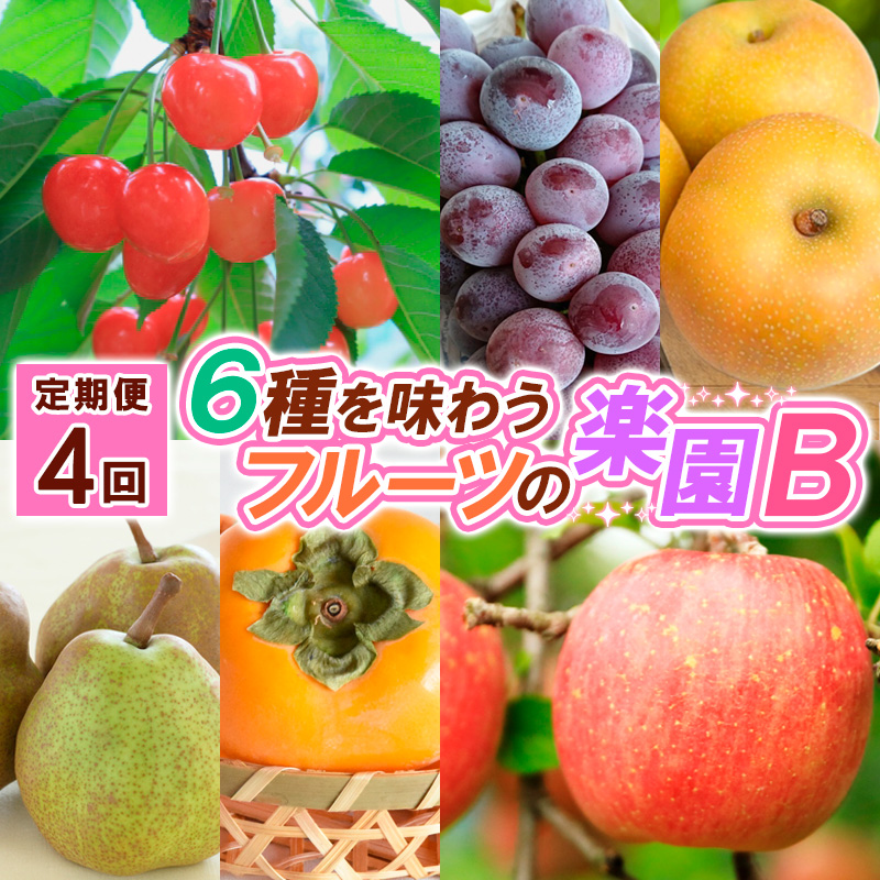 【定期便4回】６種を味わうフルーツの楽園Ｂ【令和8年産先行予約】FS25-622