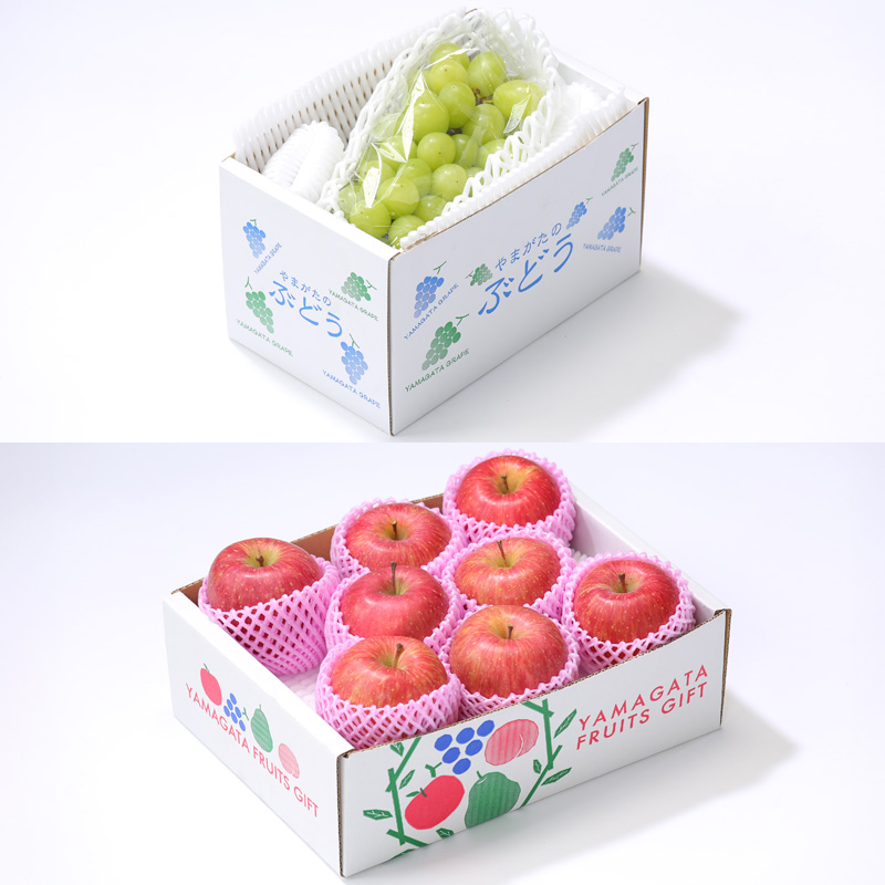 【定期便4回】☆フルーツ王国山形☆佐藤錦・白桃・シャインマスカット・りんご  FY25-358