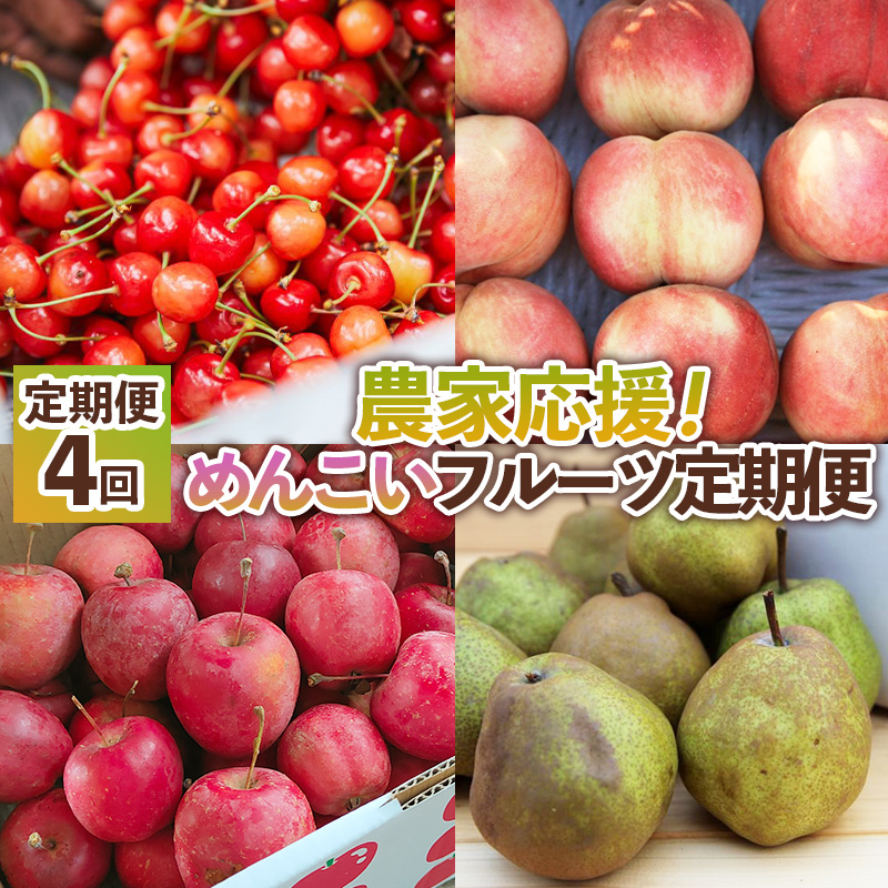 【定期便4回】農家応援!めんこいフルーツ定期便【令和8年産先行予約】FS25-141