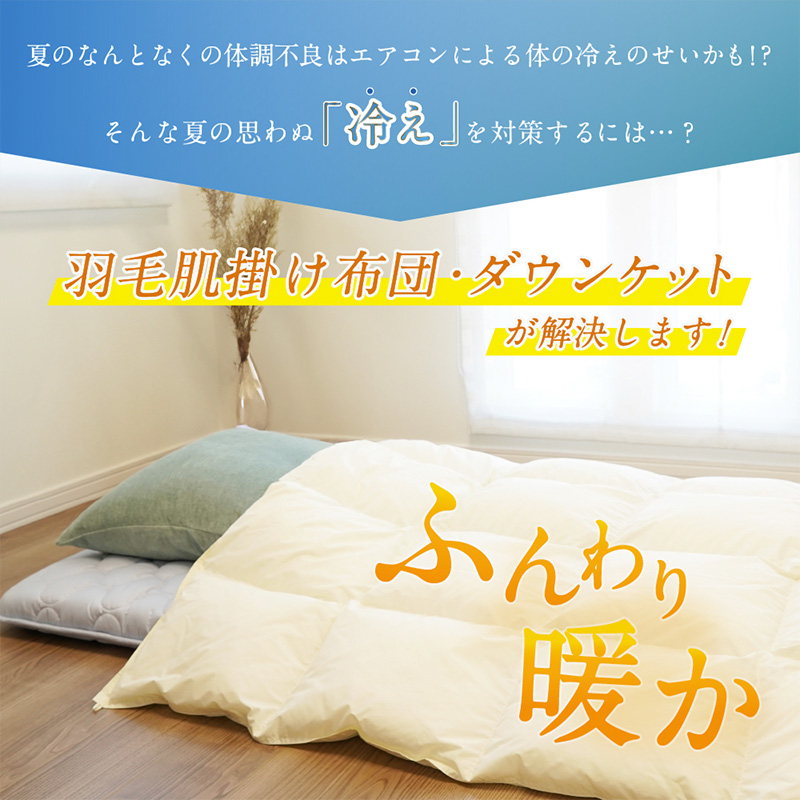 羽毛肌掛けふとん シングル[150cm×210cm] FY25-361