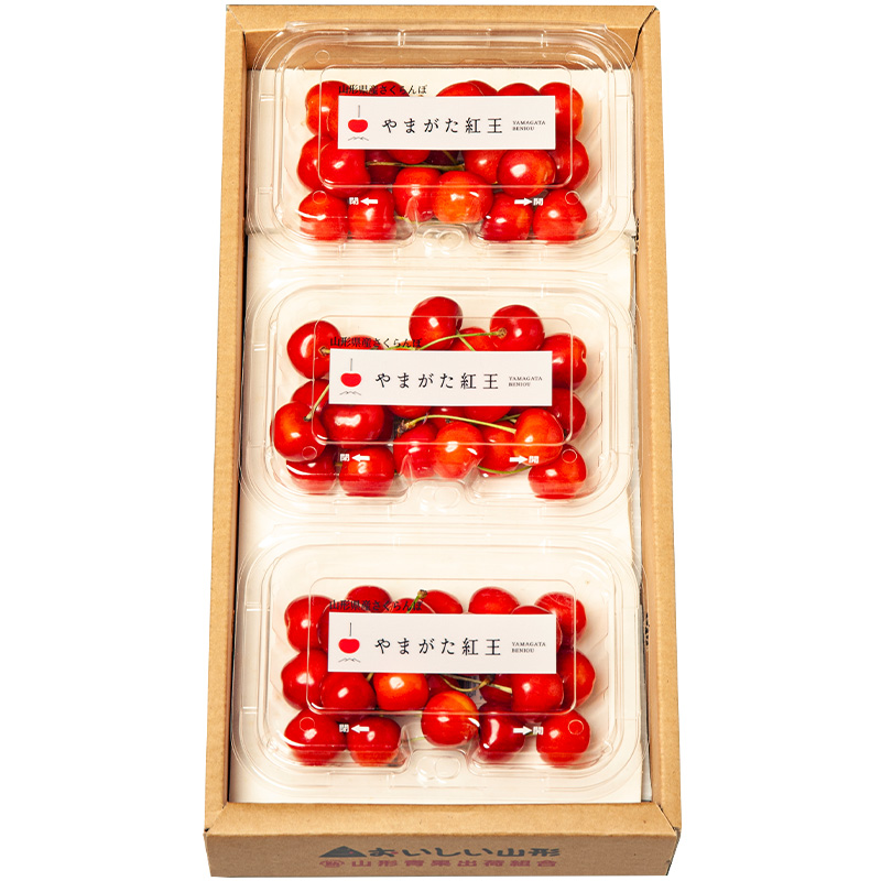 山形市産 さくらんぼ(やまがた紅王)2L以上 600g(200g×3) 【令和8年産先行予約】FS25-051
