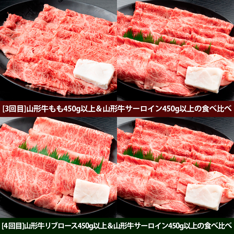 【定期便6回】山形牛すき焼き4～5人前定期便　山形牛専門店だからご提供可能なんです！ FY20-788