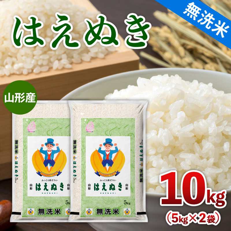 山形産 【無洗米】 はえぬき 10kg(5kg×2) FZ26-774