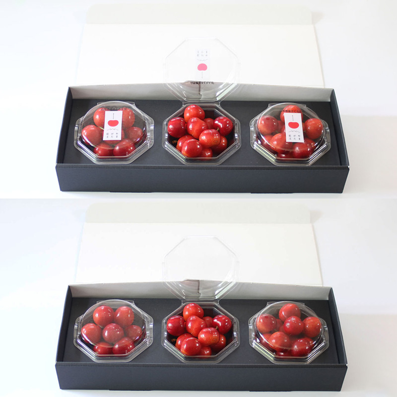 やまがた紅王 紅秀峰 食べ比べセット 計6パック(山形紅王3Ｌ100g×3パック、紅秀峰2Ｌ100g×3パック) FY26-044