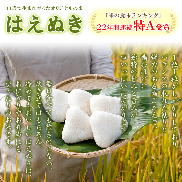 【令和8年産新米】 山形産 はえぬき 5kg FY26-083