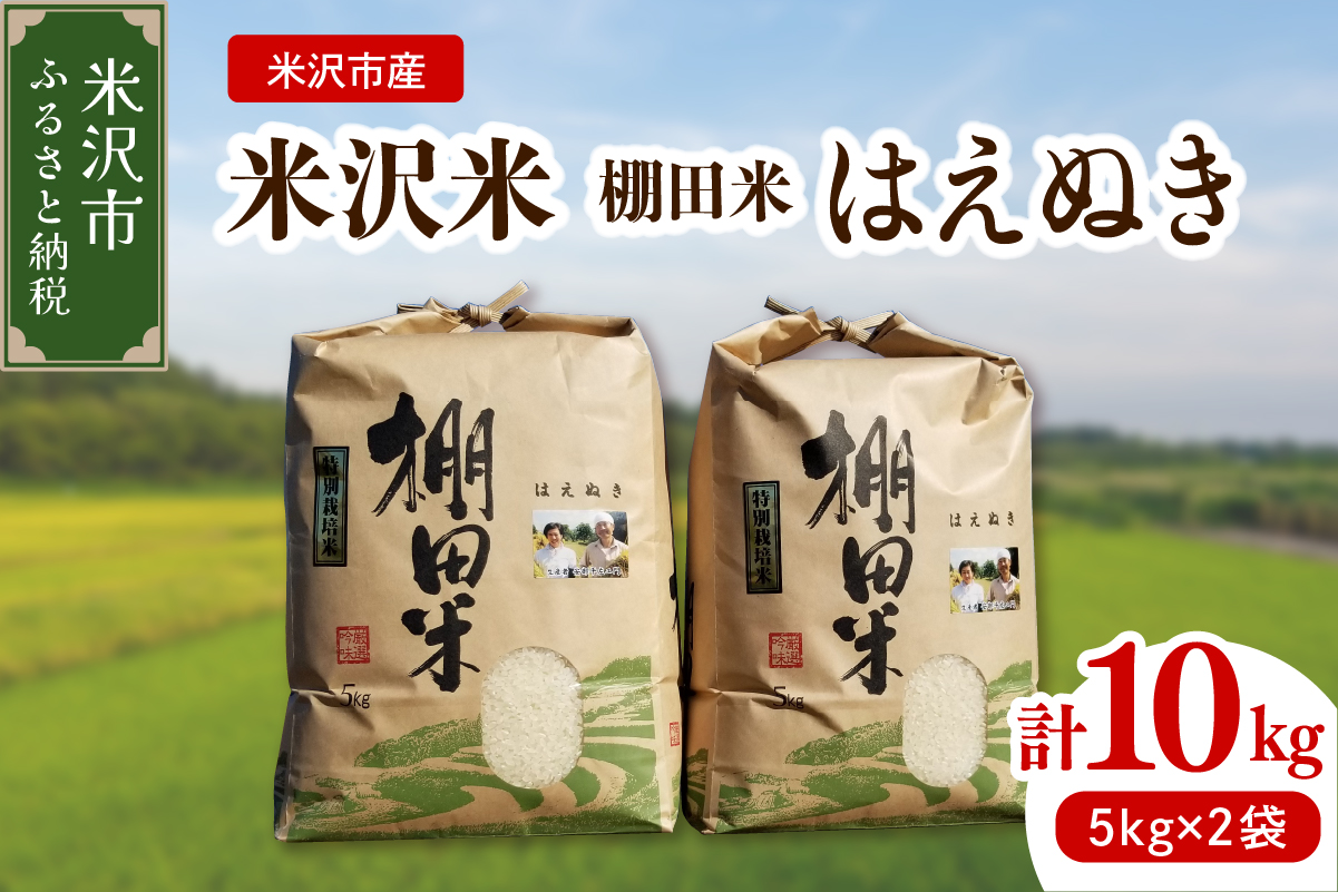 【先行予約】令和8年産 米沢米 棚田米 はえぬき 10kg ( 5kg×2袋 )