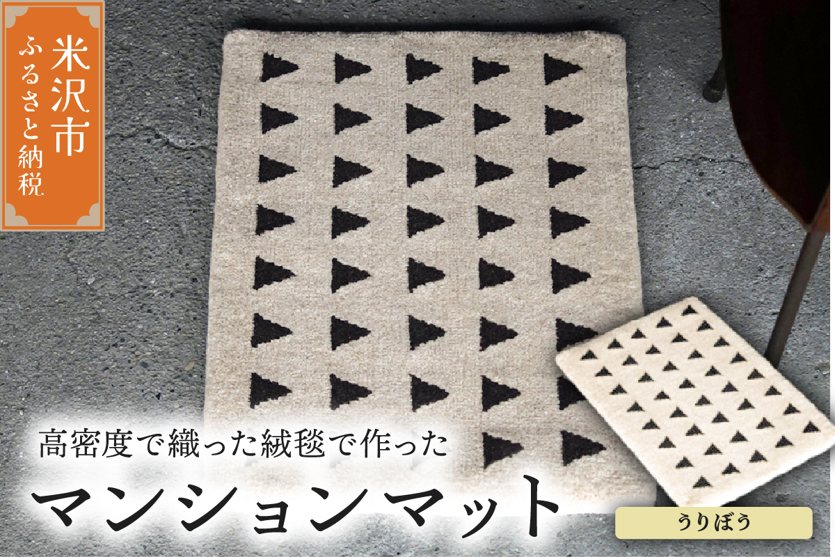 マンション マット 《 柄物 うりぼう 》 〔 630mm × 450mm 〕 じゅうたん マット 玄関マット 絨毯 緞通