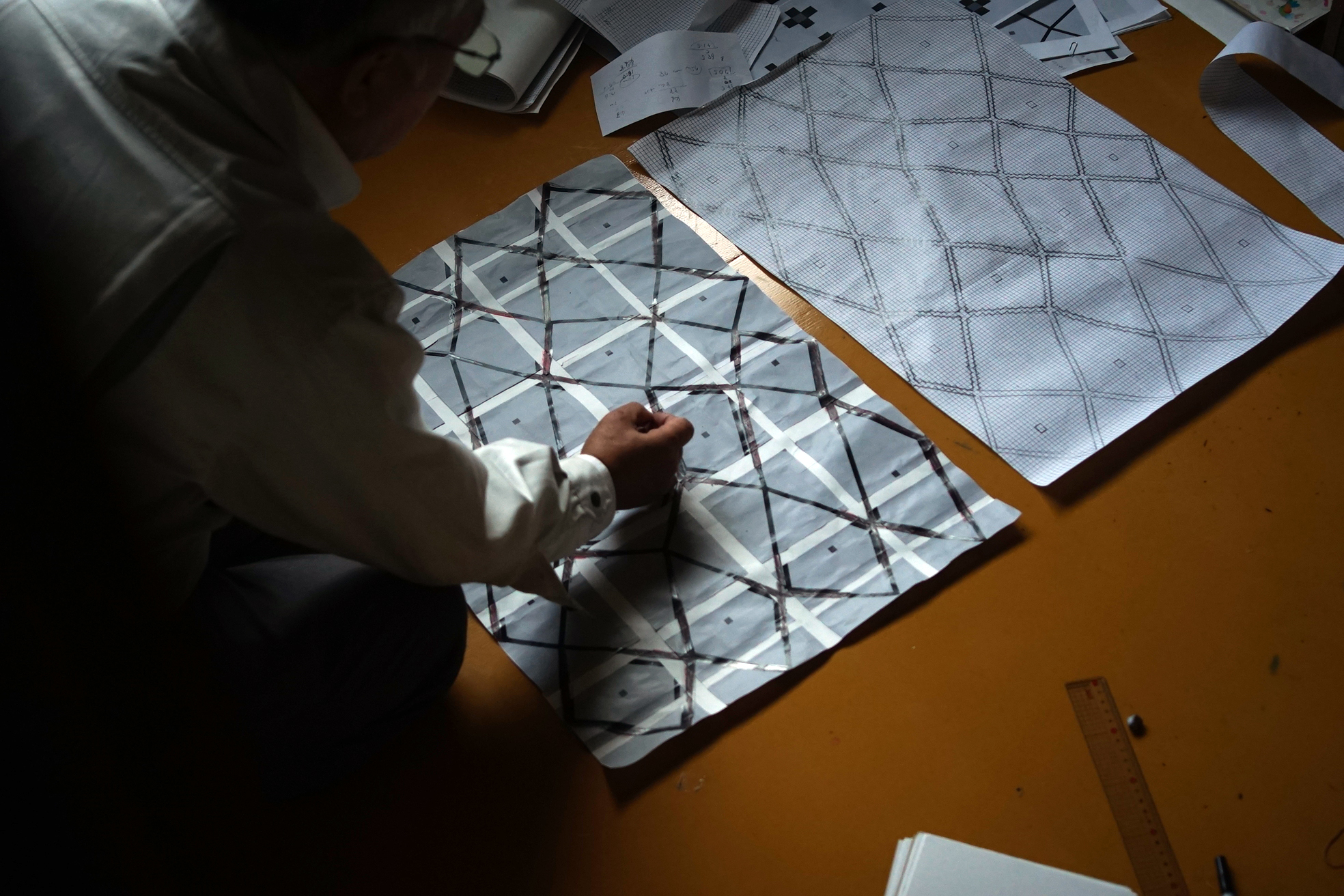 丸椅子 ラグ 《 無地 パープル 》 〔 340mm × 340mm 〕 スツールラグ インテリア 緞通 絨毯 