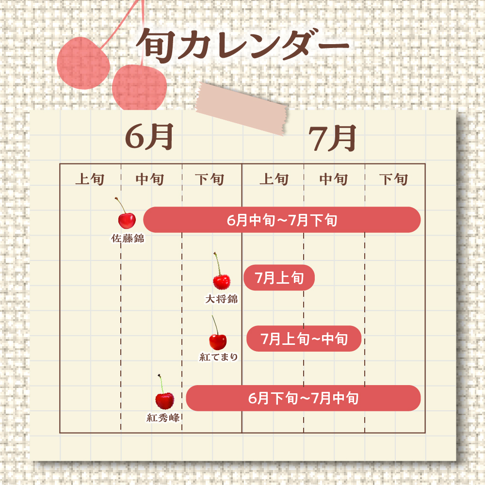 【先行予約】 令和8年産 さくらんぼ 300g ( 100g × 3パック ) 品種おまかせ ( 佐藤錦 紅秀峰 紅てまり 大将錦 いずれか )