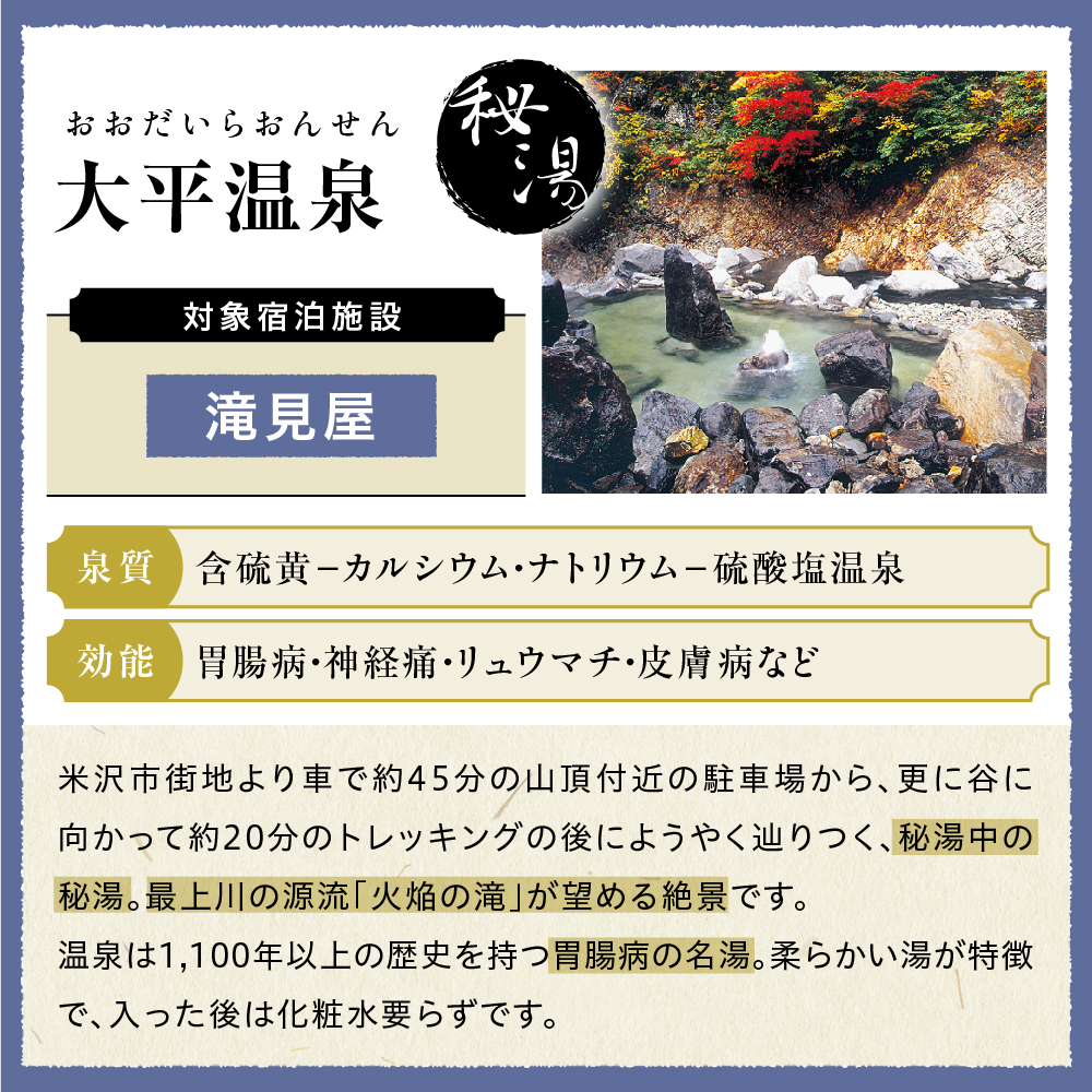 米沢八湯温泉 共通利用券 5000円分 山形県米沢市 宿泊券 利用券 姥湯温泉 大平温泉 滑川温泉 湯の沢温泉 白布温泉 小野川温泉
