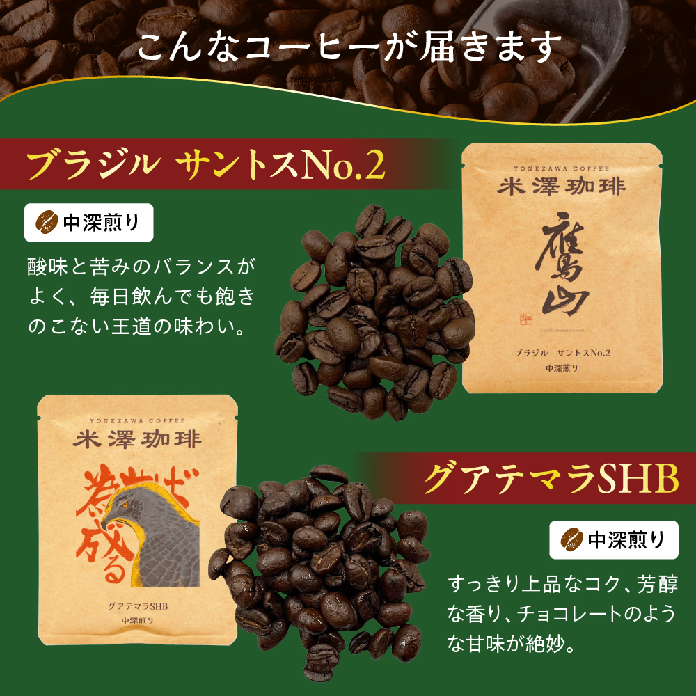 ドリップコーヒー 米澤珈琲 日々のコーヒー 6撰 ブラジル コロンビア キリマンジャロ モカ マンデリン グアテマラ 各1袋 （10g） 計6袋