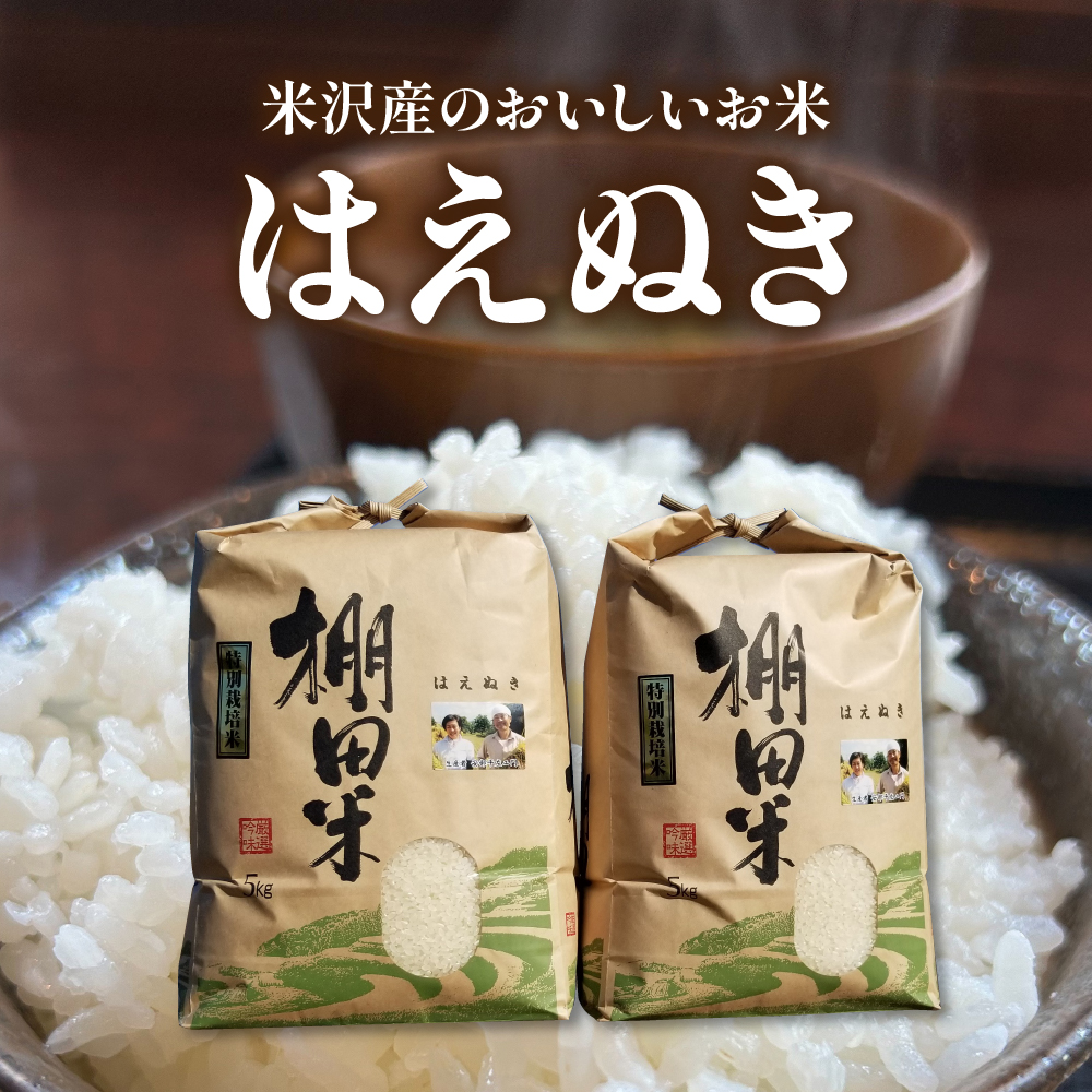 令和7年産 米沢米 棚田米 はえぬき 10kg ( 5kg×2袋 )